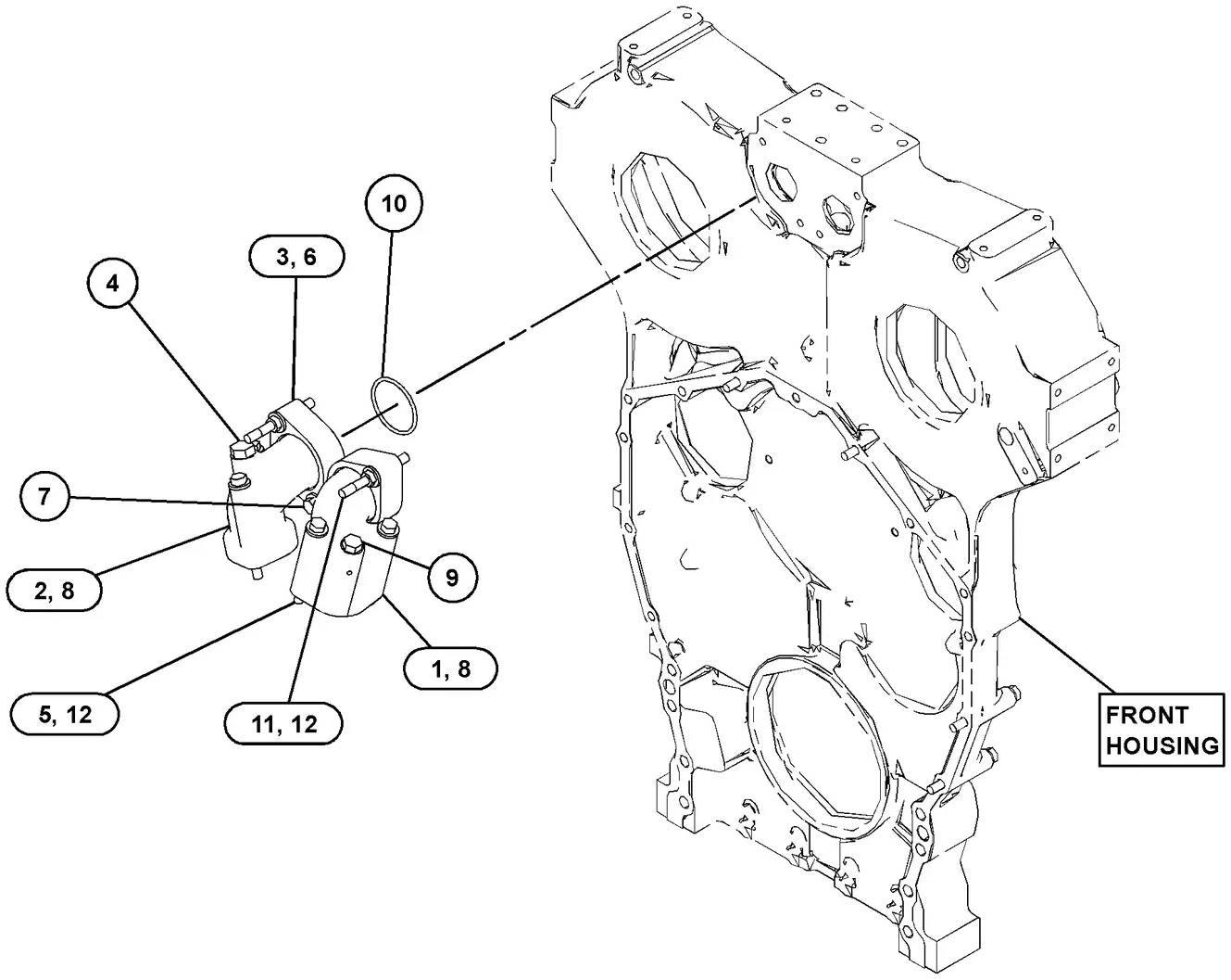 C32 · COOLING SYSTEM · 361-0015 CAT parts diagram