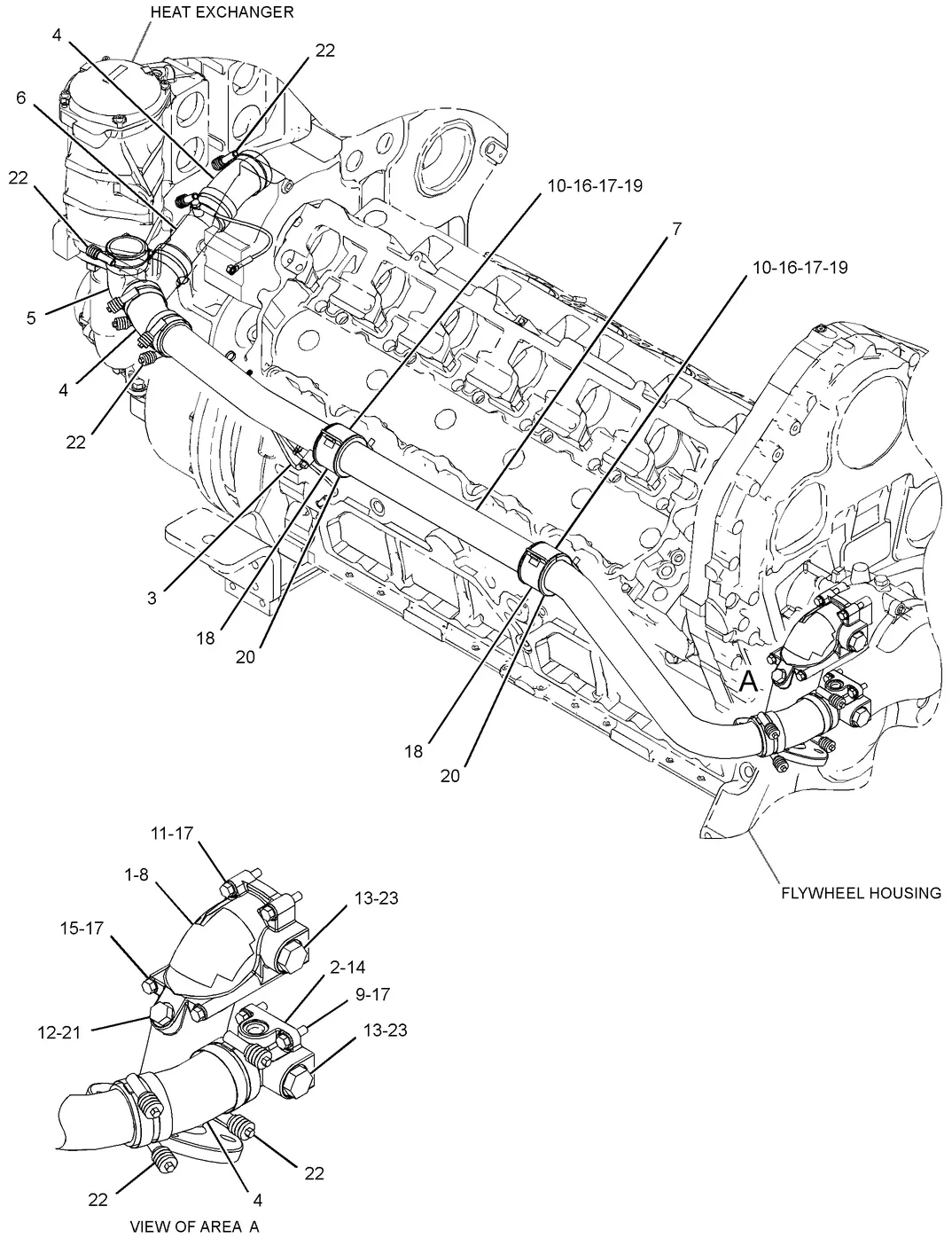 C32 · COOLING SYSTEM · 417-3607 CAT parts diagram