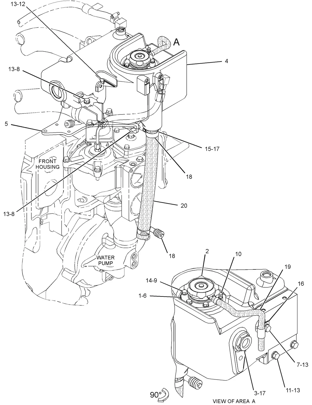 C32 · COOLING SYSTEM · 353-9365 CAT parts diagram