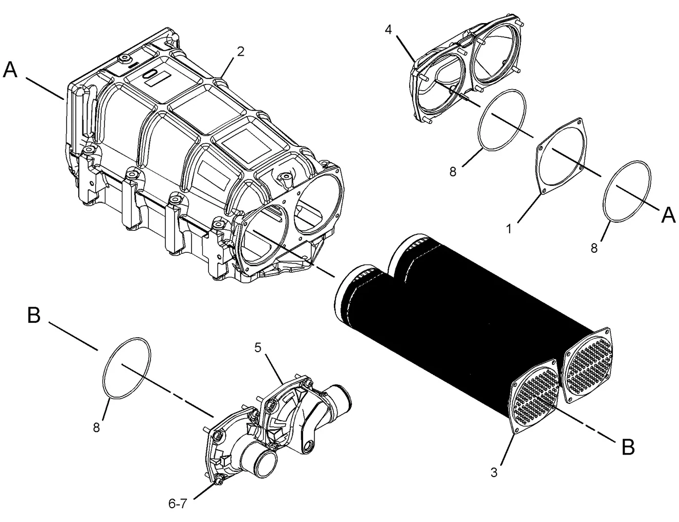 C32 · AIR INLET AND EXHAUST SYSTEM · 361-1283 CAT parts diagram