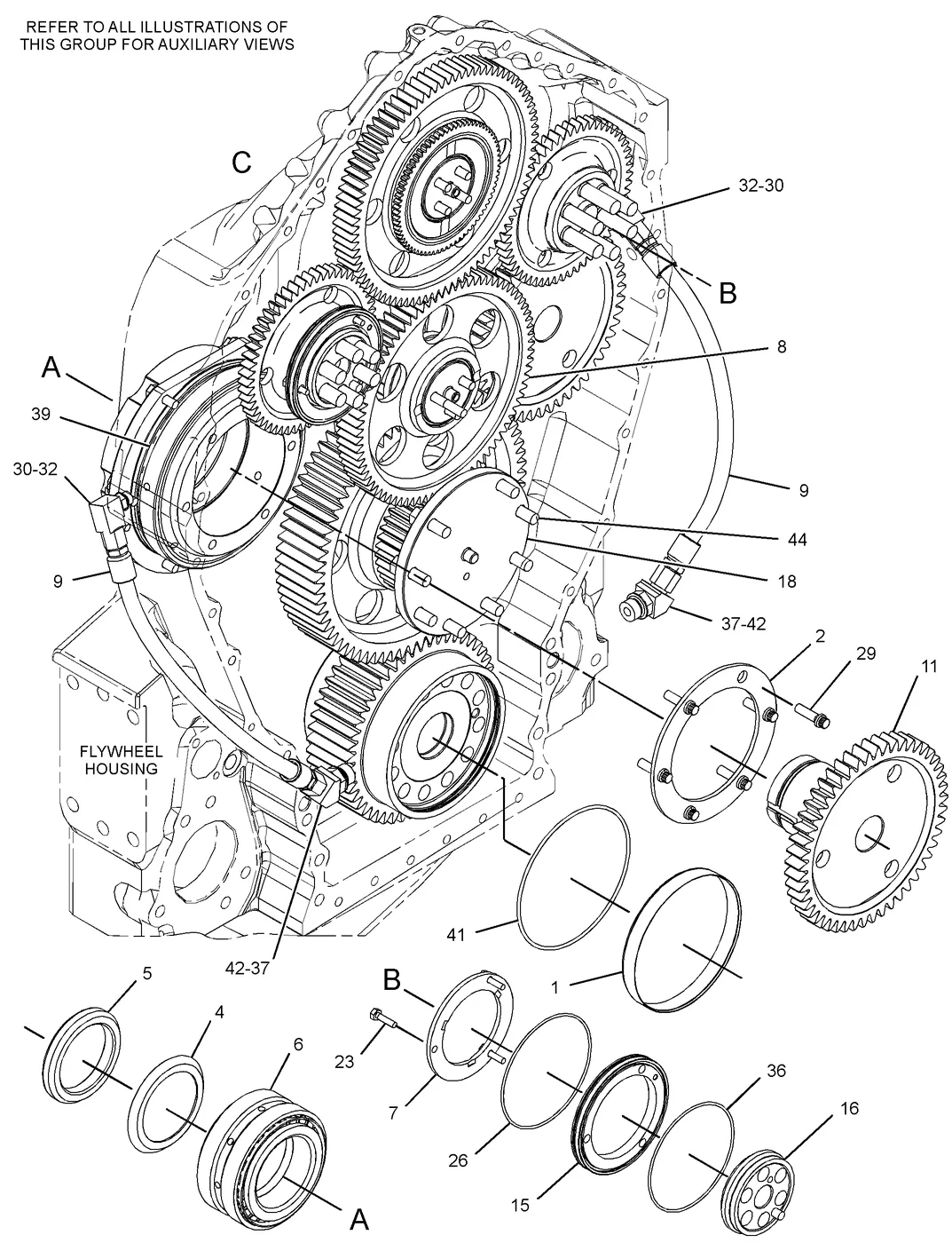 C32 · BASIC ENGINE · 399-5083 CAT parts diagram