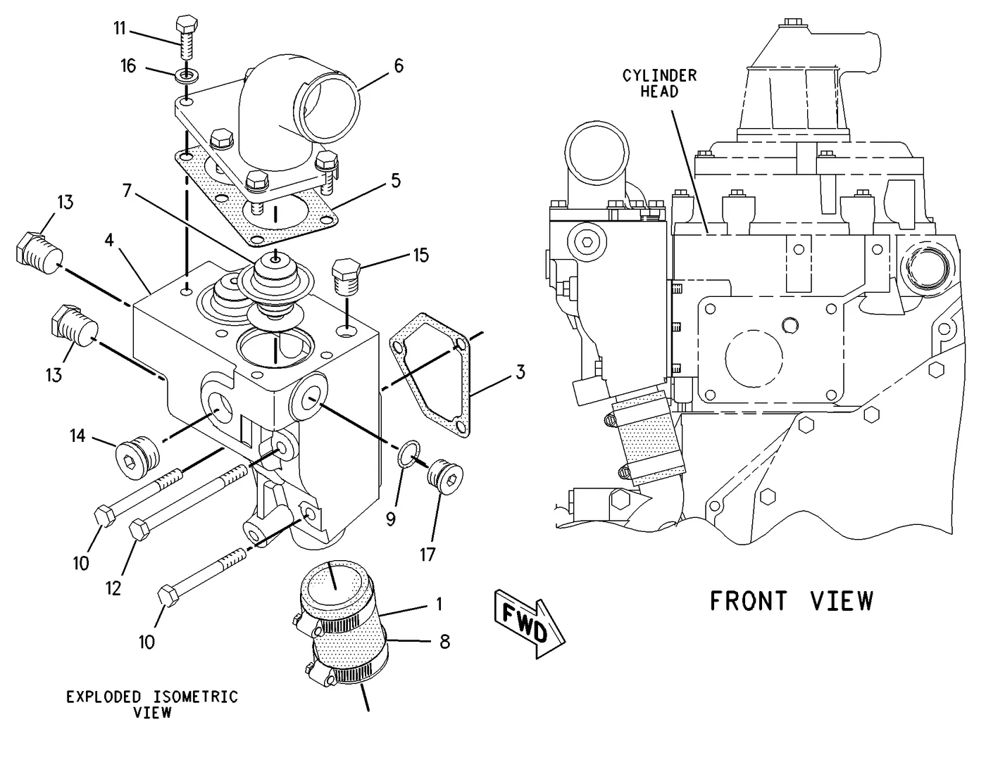 C7 · COOLING SYSTEM · 208-2847 CAT parts diagram