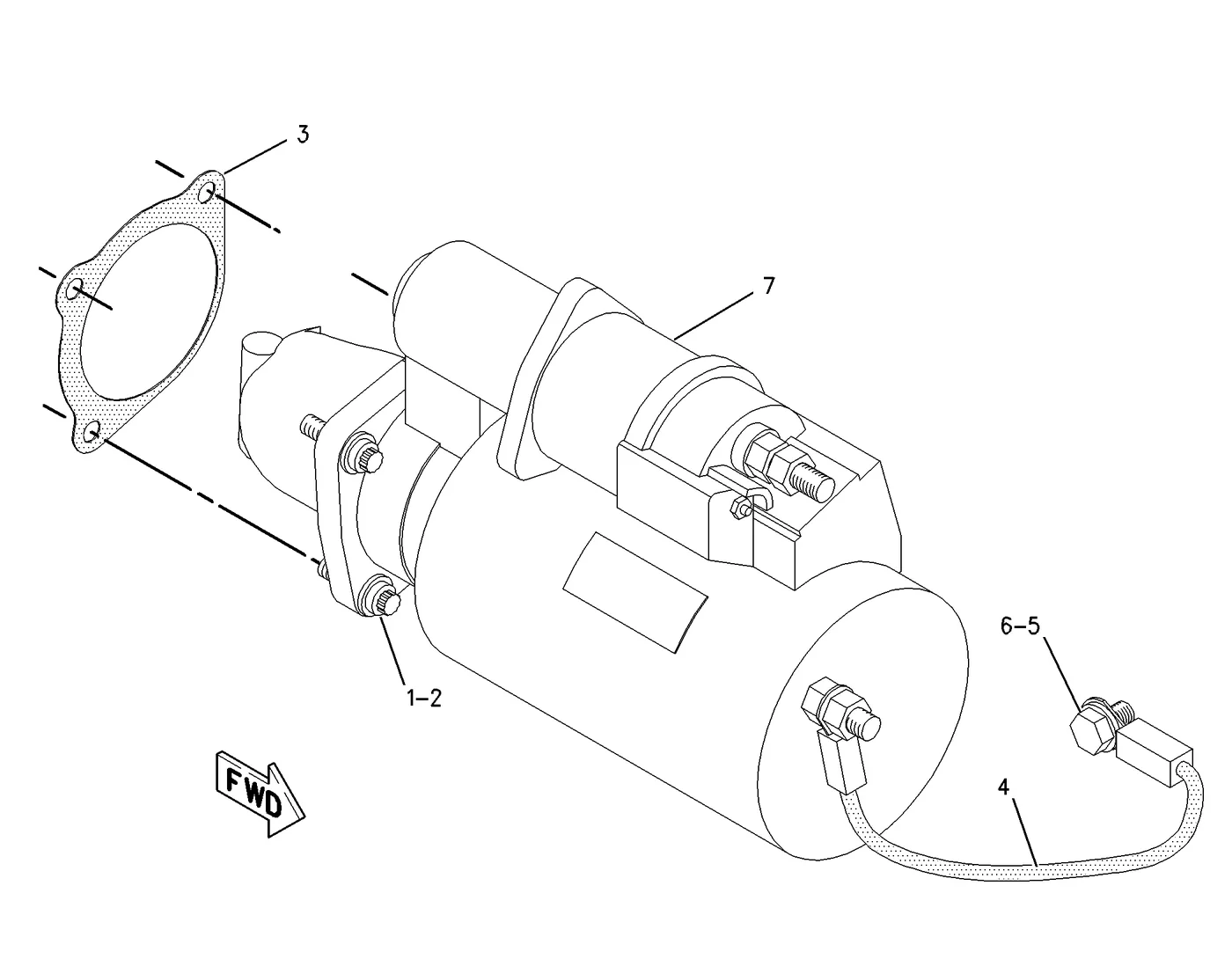 C7 · ELECTRICAL AND STARTING SYSTEM · 108-3857 CAT parts diagram