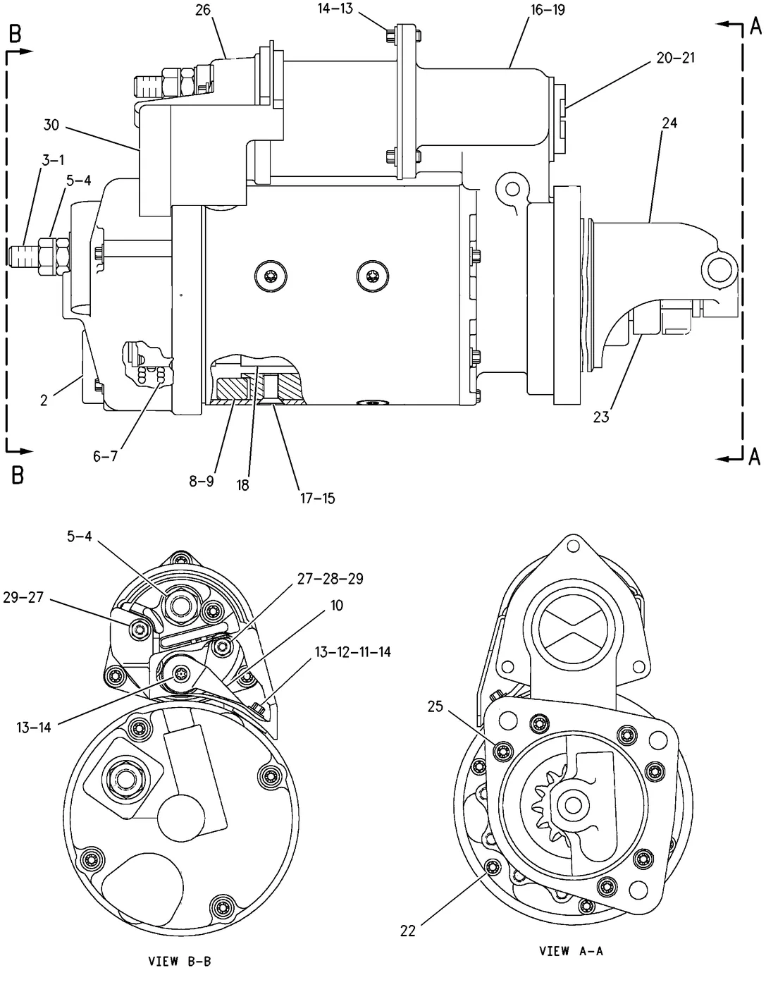 C7 · ELECTRICAL AND STARTING SYSTEM · 108-3857 CAT parts diagram