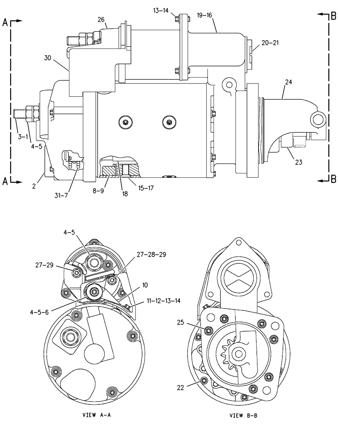 C7 · ELECTRICAL AND STARTING SYSTEM · 108-3858 CAT parts diagram