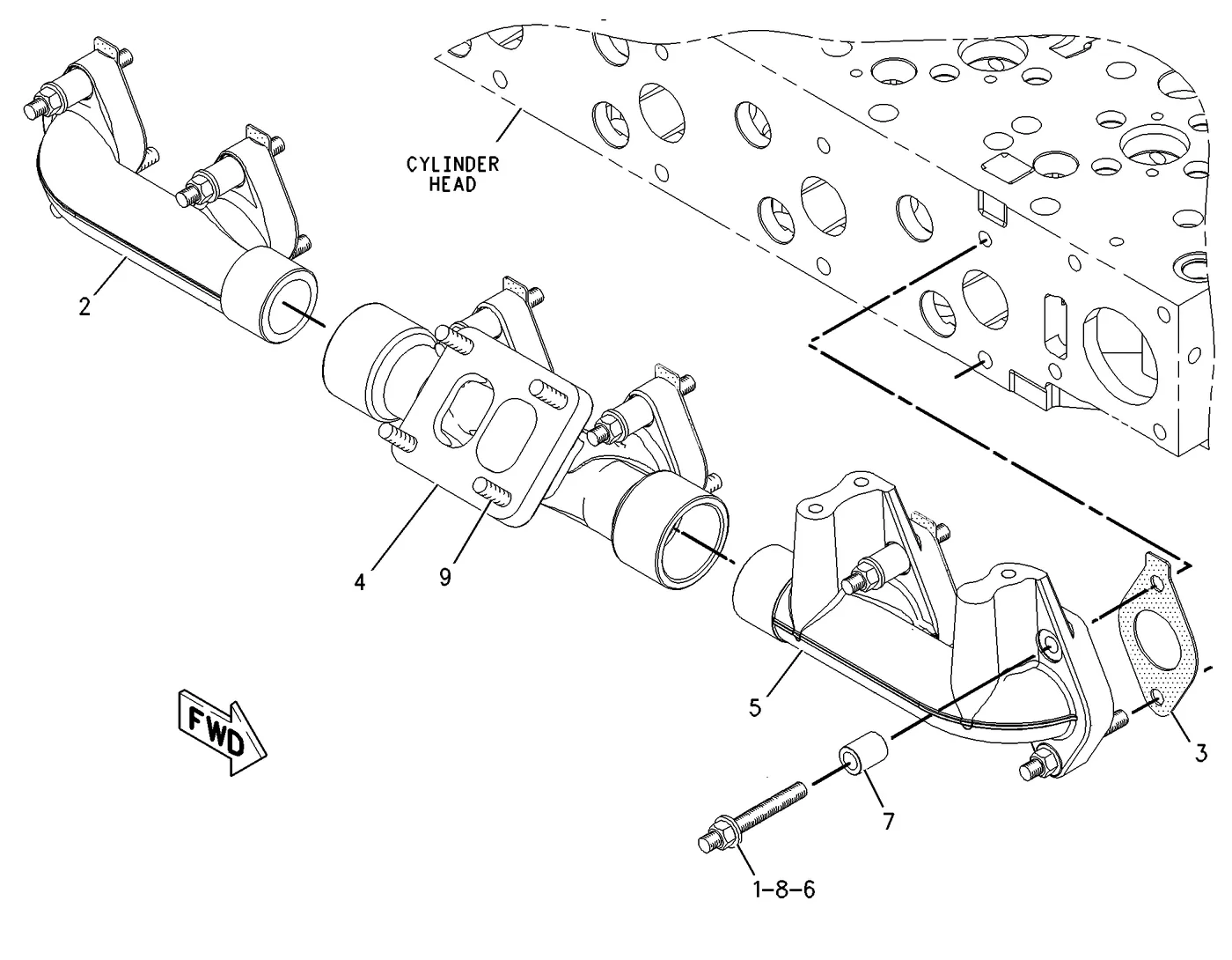 C9 · AIR INLET AND EXHAUST SYSTEM · 212-6029 CAT parts diagram