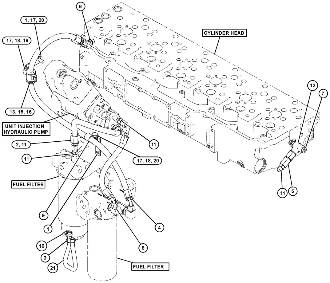 C9 · FUEL SYSTEM · 465-6977 CAT parts diagram