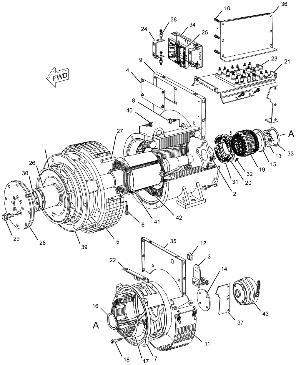 C9 · GENERATORS · 235-1201 CAT parts diagram