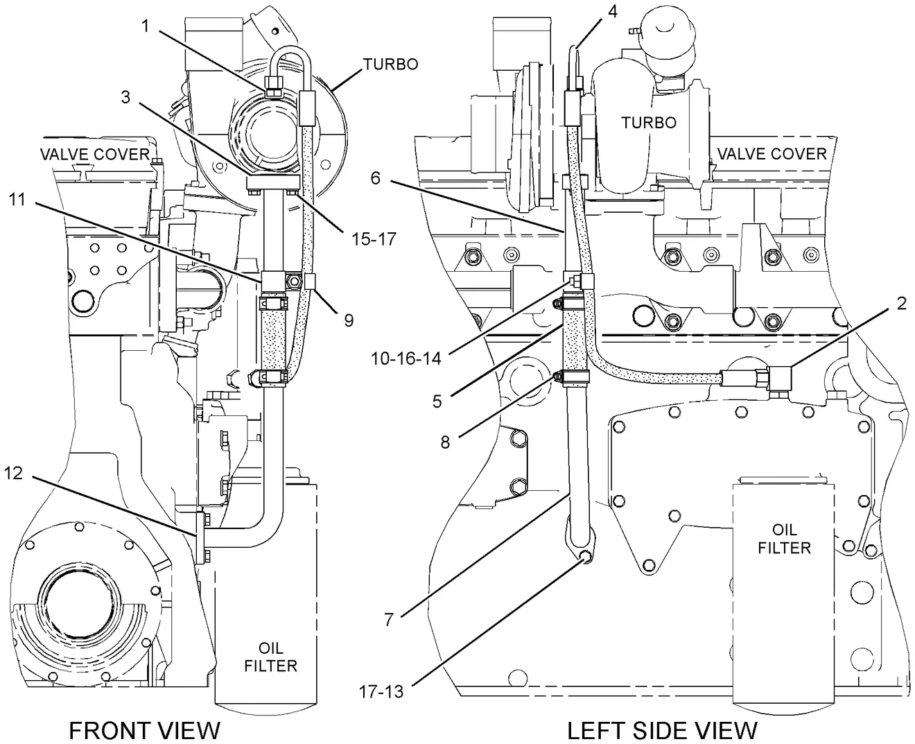C9 · LUBRICATION SYSTEM · 214-3557 CAT parts diagram