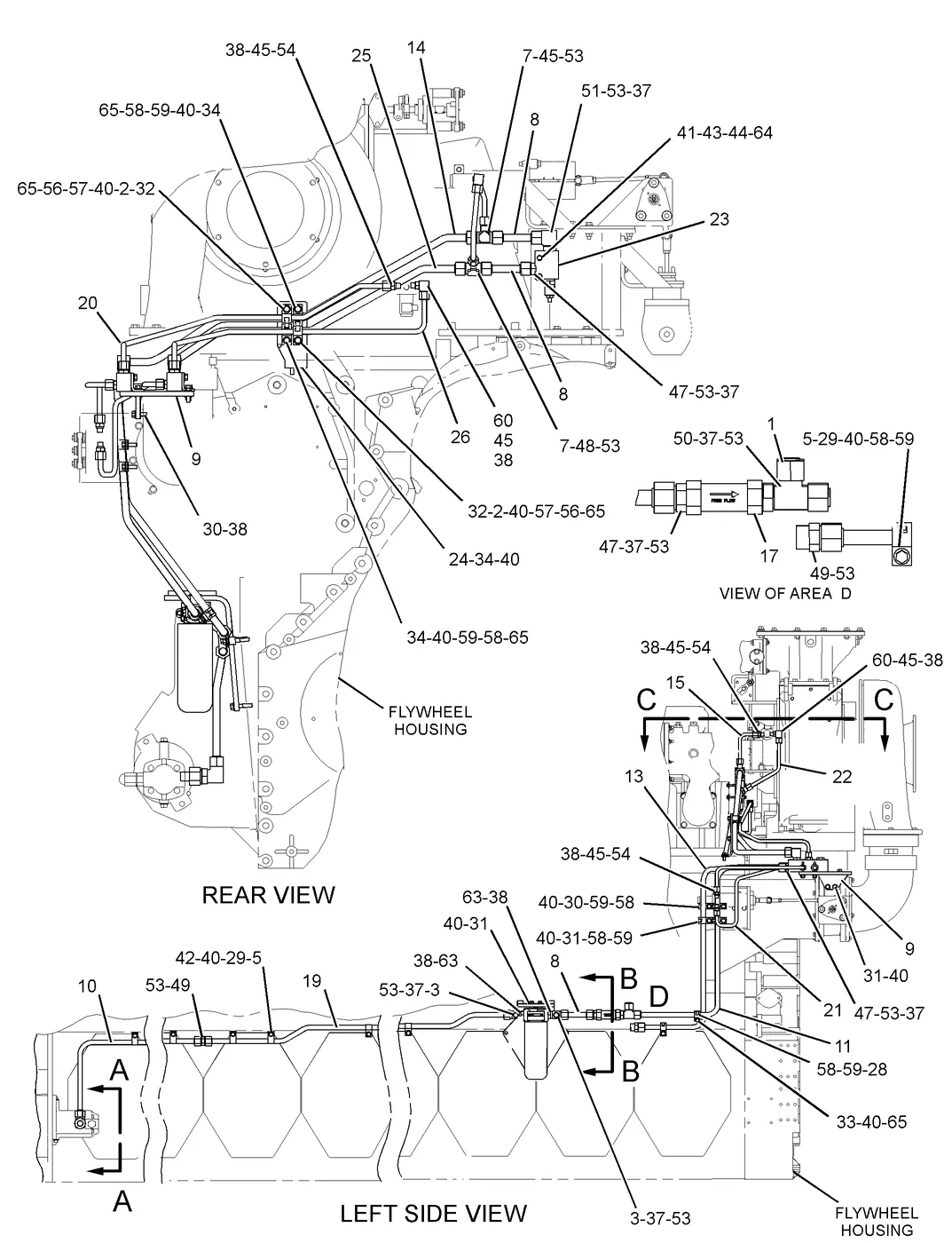 G3608 · LUBRICATION SYSTEM · 222-1306 CAT parts diagram