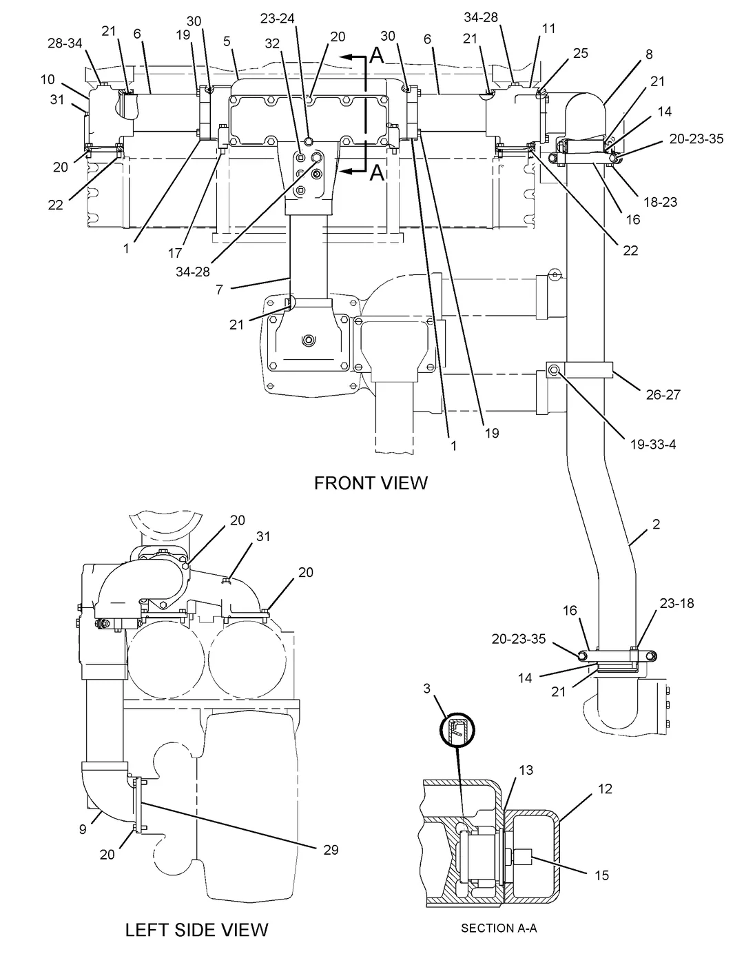 G3608 · COOLING SYSTEM · 105-3176 CAT parts diagram