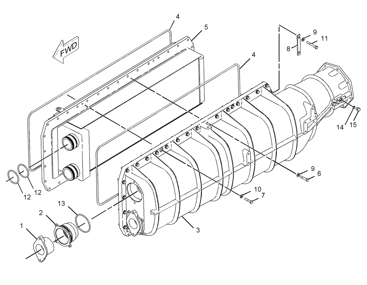 G3608 · AIR INLET AND EXHAUST SYSTEM · 165-4416 CAT parts diagram