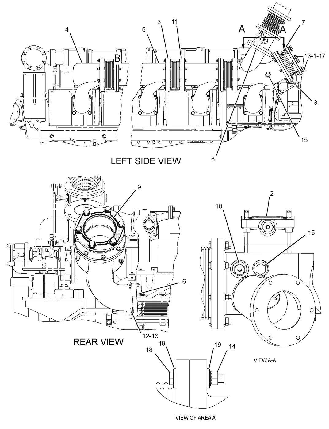 G3608 · AIR INLET AND EXHAUST SYSTEM · 228-6588 CAT parts diagram