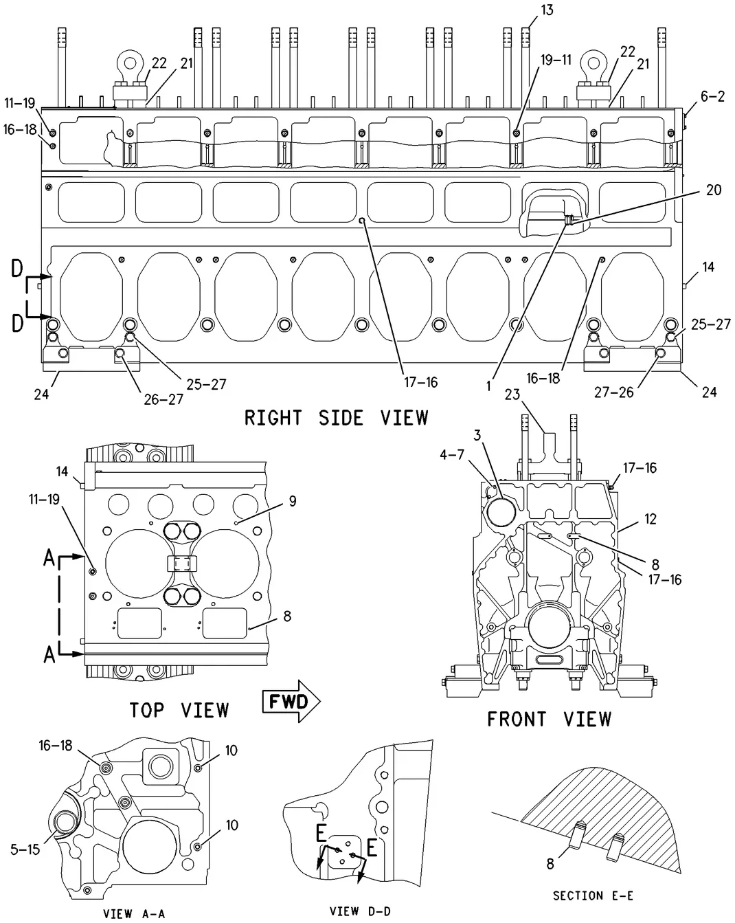 G3608 · BASIC ENGINE · 214-6055 CAT parts diagram