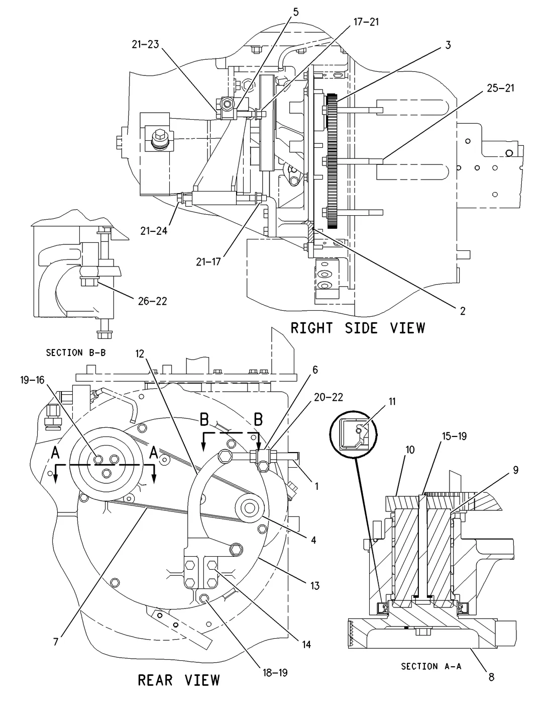 G3608 · BASIC ENGINE · 213-6458 CAT parts diagram