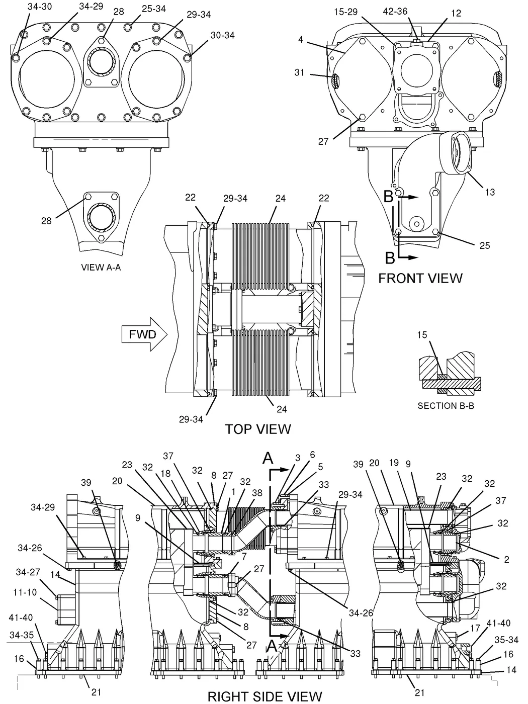 G3612 · AIR INLET AND EXHAUST SYSTEM · 159-1527 CAT parts diagram