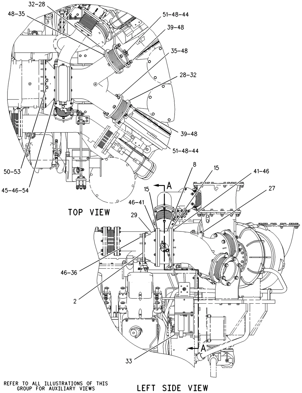 G3612 · AIR INLET AND EXHAUST SYSTEM · 206-6540 CAT parts diagram