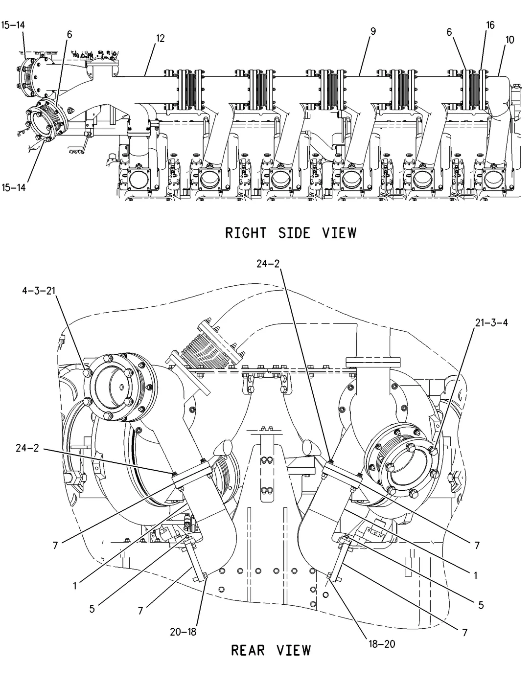 G3612 · AIR INLET AND EXHAUST SYSTEM · 213-6789 CAT parts diagram