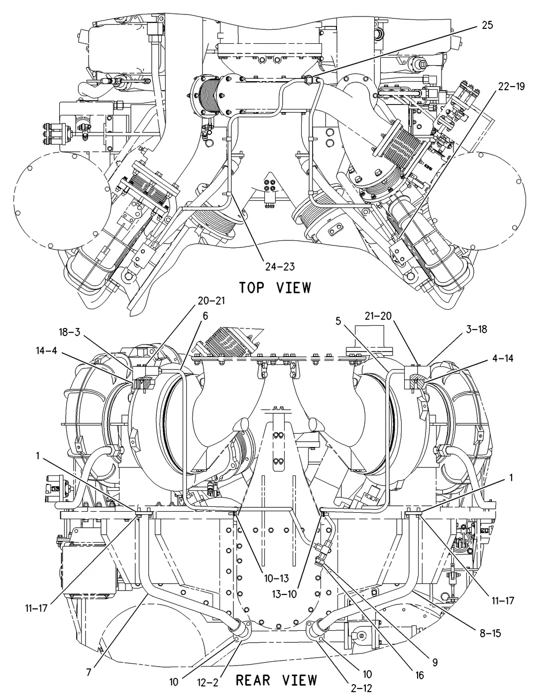 G3612 · LUBRICATION SYSTEM · 195-3914 CAT parts diagram