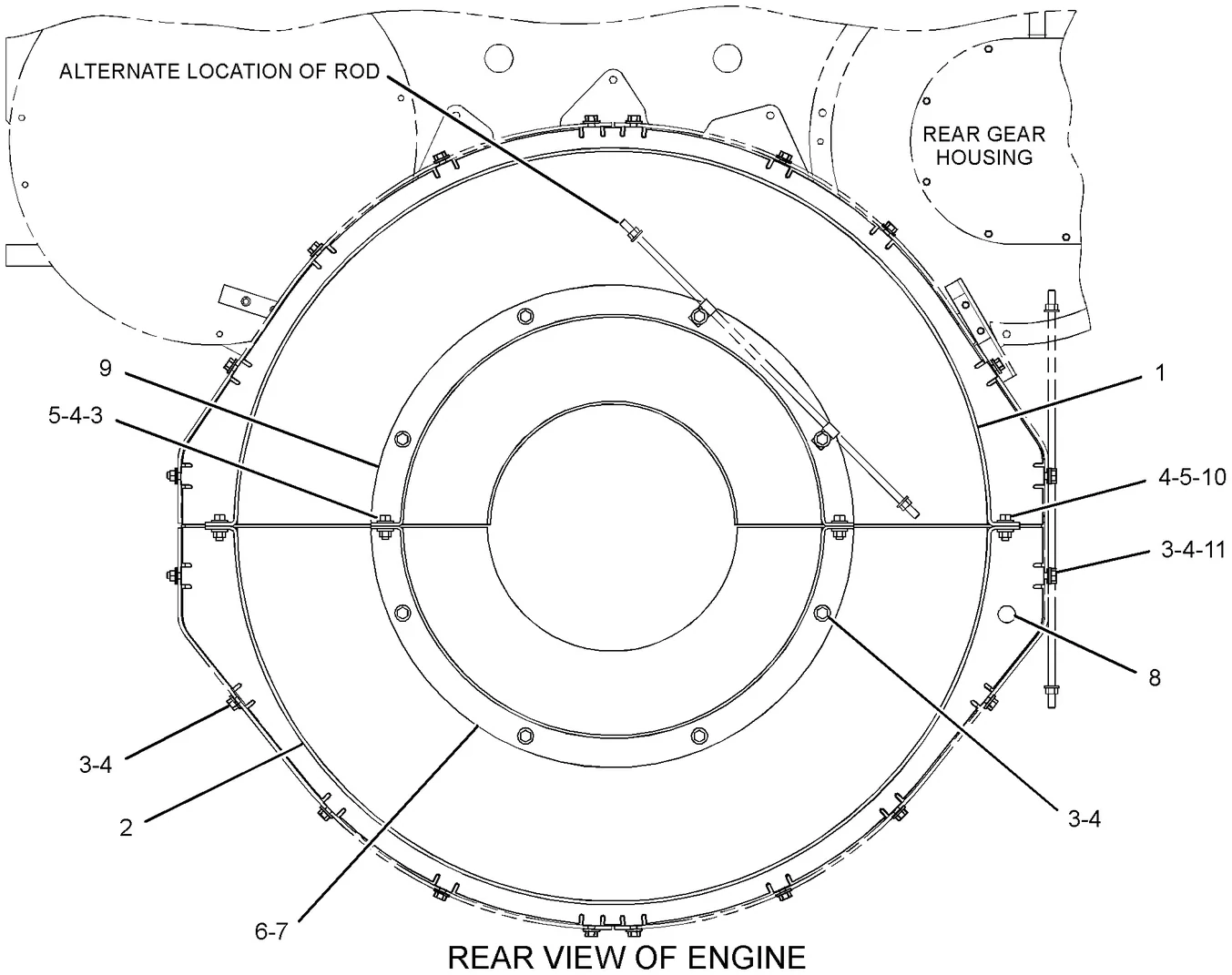 G3616 · BASIC ENGINE · 119-0805 CAT parts diagram