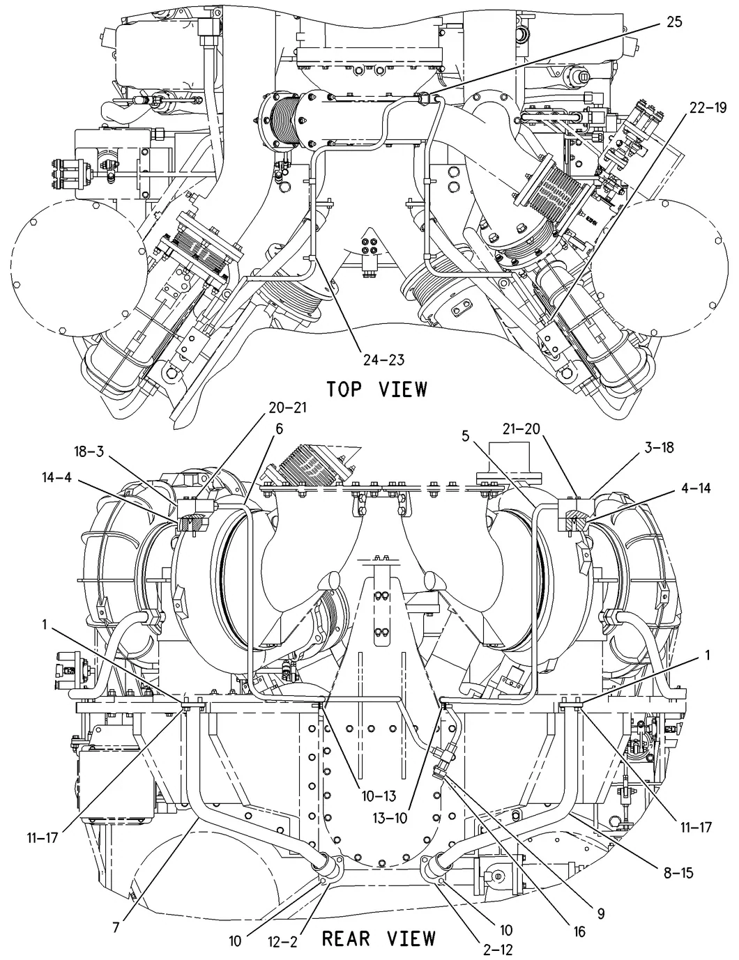 G3616 · LUBRICATION SYSTEM · 195-3914 CAT parts diagram