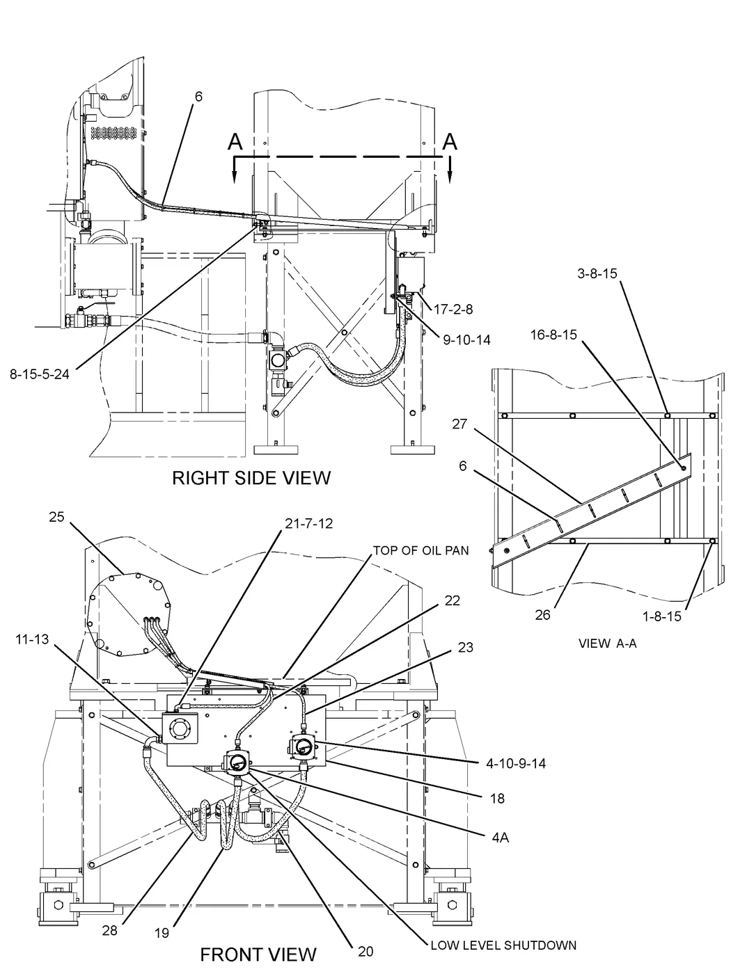 G3616 · LUBRICATION SYSTEM · 122-4261 CAT parts diagram