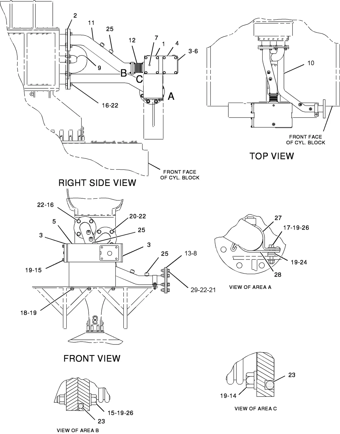 G3616 · COOLING SYSTEM · 119-5005 CAT parts diagram