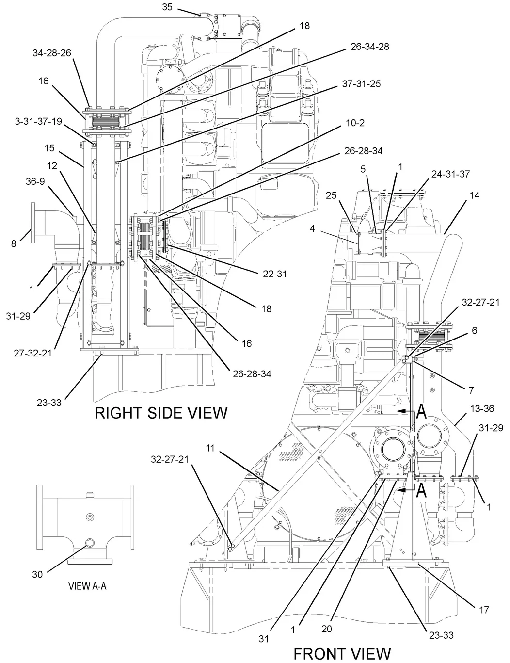 G3616 · COOLING SYSTEM · 120-0417 CAT parts diagram
