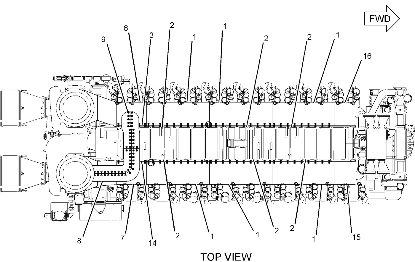 G3616 · AIR INLET AND EXHAUST SYSTEM · 135-8138 CAT parts diagram