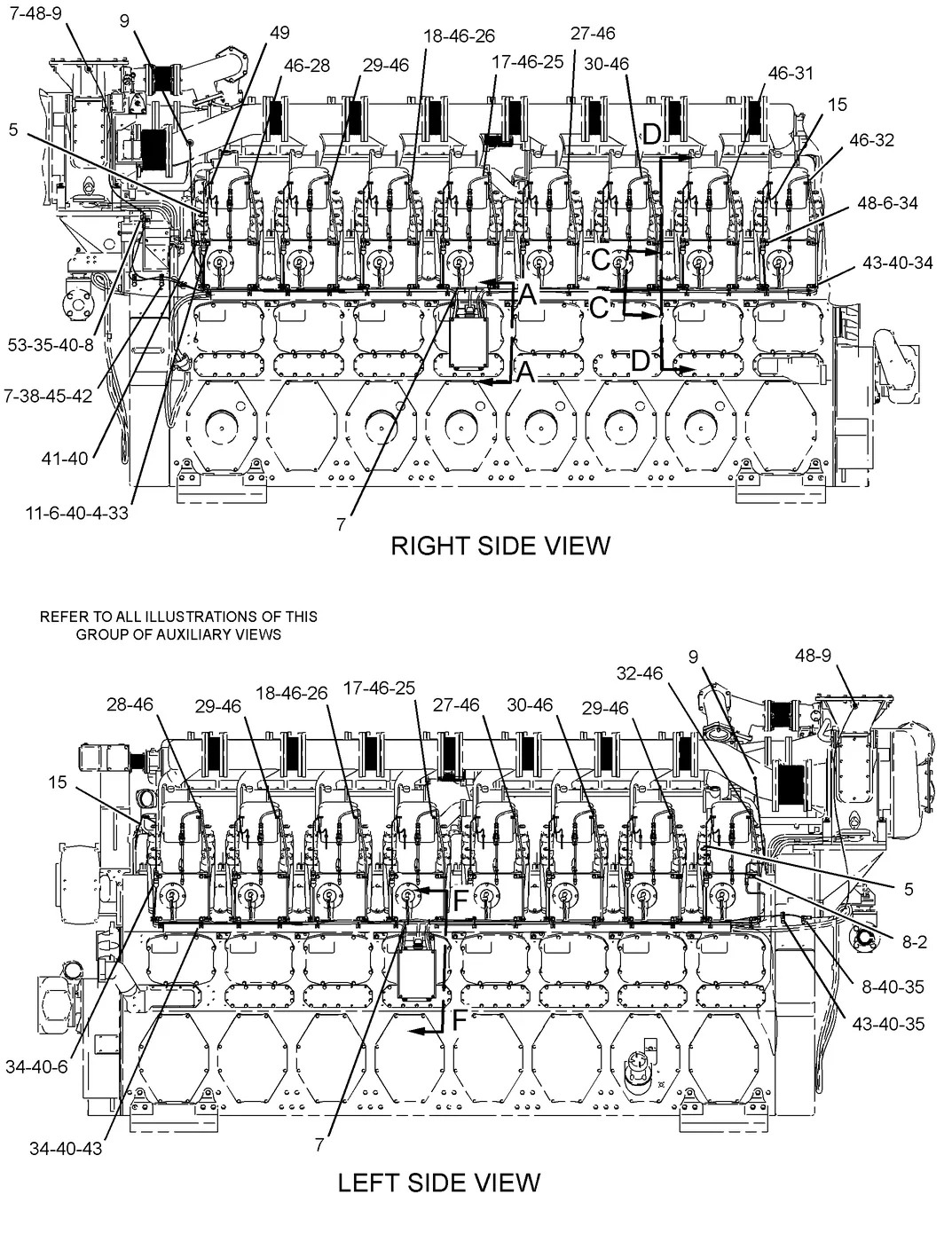 G3616 · ELECTRICAL AND STARTING SYSTEM · 206-5459 CAT parts diagram