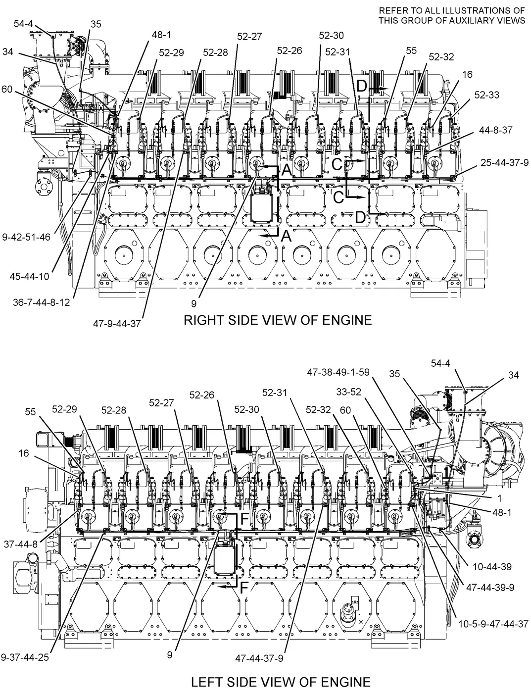 G3616 · ELECTRICAL AND STARTING SYSTEM · 206-5459 CAT parts diagram