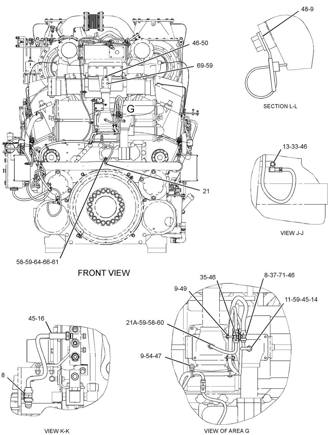 G3616 · ELECTRICAL AND STARTING SYSTEM · 206-5461 CAT parts diagram